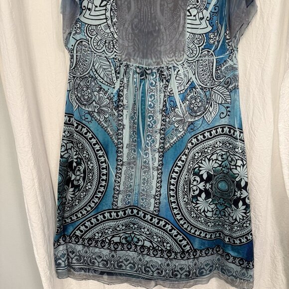 Unity World Wear Dress Size Large Boho Artsy Hippie Stretchy - Picture 9 of 10